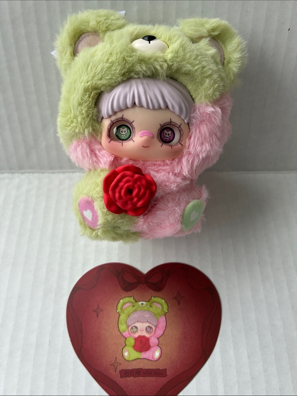 MayMei "May I Love You" Plush Figure, Wild Rose Plush Bear Doll Keychain